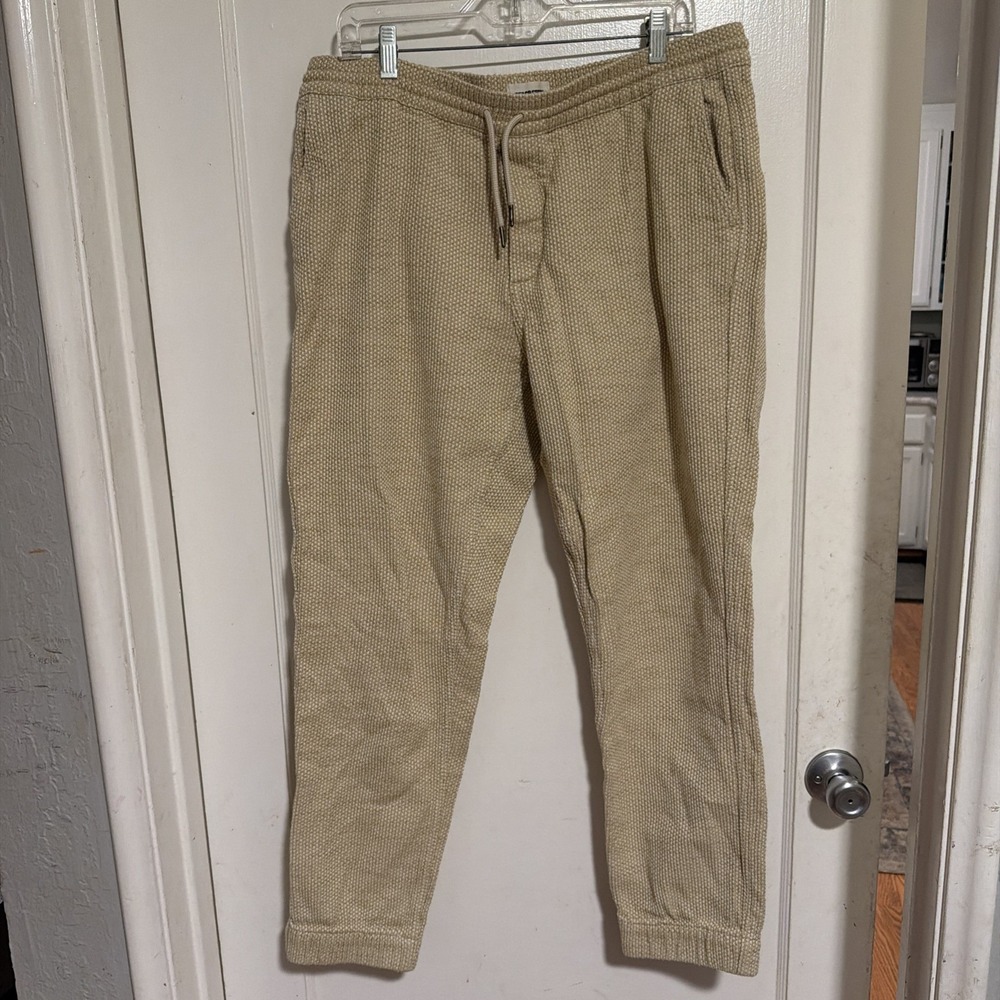 Taylor Stitch Pants Mens XL Apres Natural Sashiko Knit Jogger Sweatpant